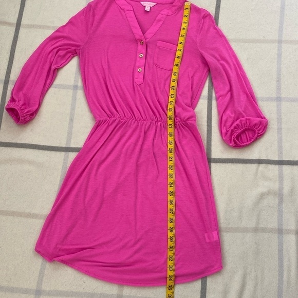 Lilly Pulitzer Hot Pink Cotton Mini Dress. Size Extra Small - Picture 11 of 12